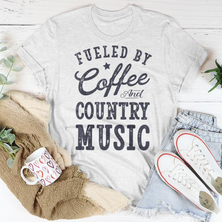 Fueled By Coffee And Country MusicWomen Women T-shirt Unique Gifts