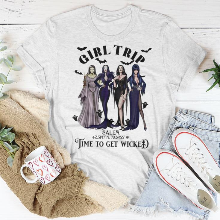 Salem Girls Trip Witch Time To Wicked Up Halloween Women T-shirt Unique Gifts