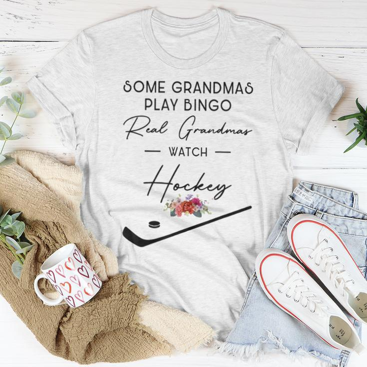 Some Grandmas Play Bingo Real Grandmas Watch Hockey Women T-shirt Unique Gifts