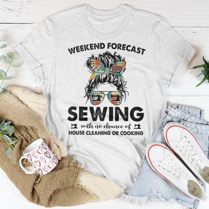 House Cleaning Or Cooking- Sewing Mom Life-Weekend Forecast Women T-shirt Crewneck Unique Gifts