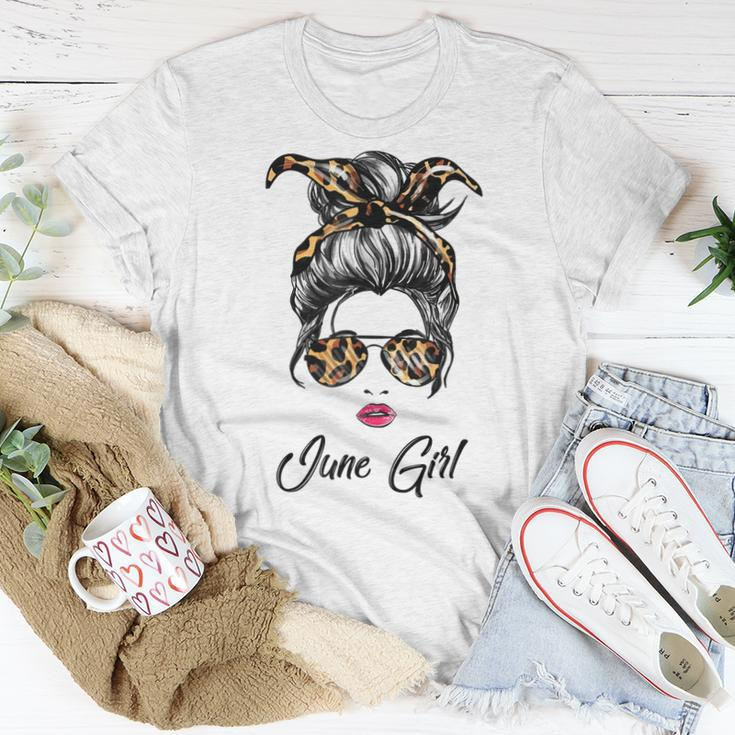 June Girl Classy Mom Life With Leopard Pattern Shades For Women Women T-shirt Unique Gifts