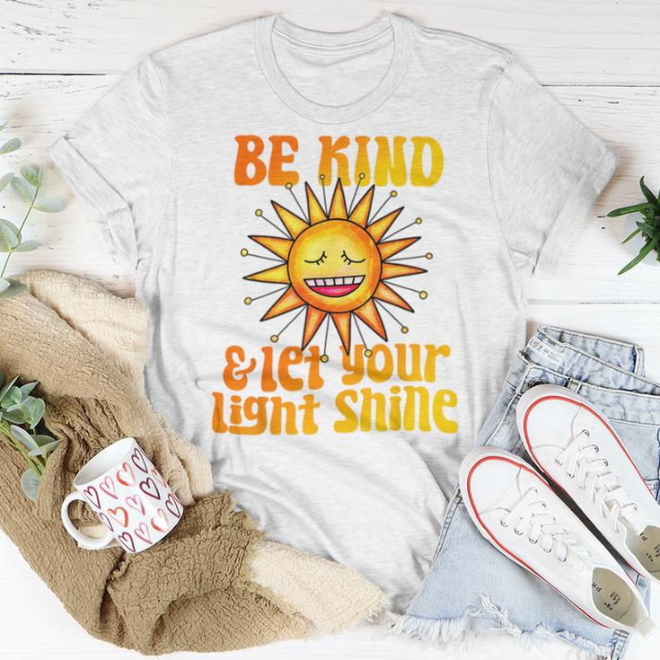 Be Kind And Let Your Light Shine Inspirational Women Girls Be Kind Women T-shirt Crewneck Unique Gifts