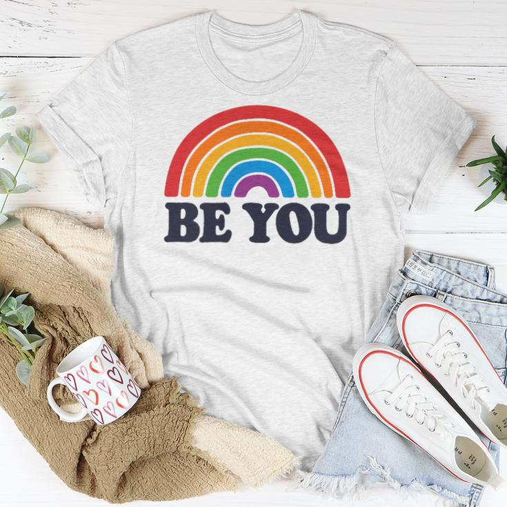 Lgbtq Be You Pocket Gay Pride Lgbt Ally Rainbow Flag Vintage Women T-shirt Unique Gifts