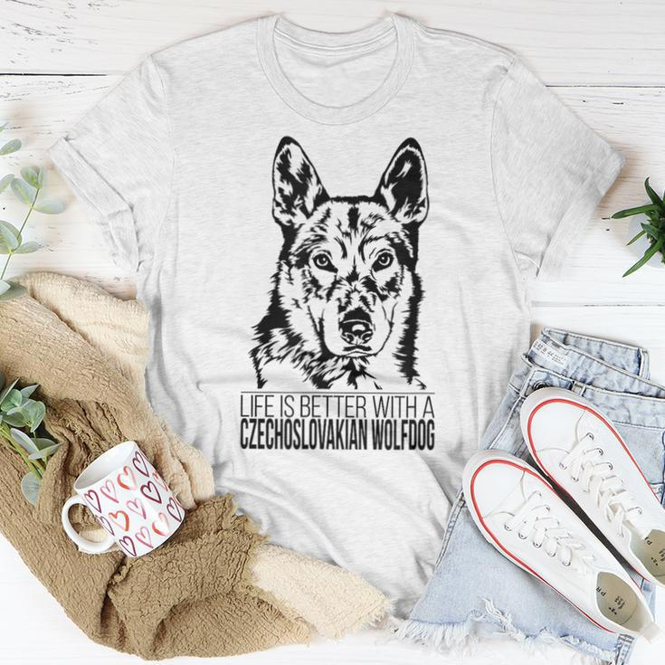 Life Is Better Czechoslovakian Wolfdog Dog Mom Dog Women T-shirt Unique Gifts