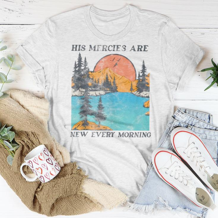 His Mercies Are New Every Morning Vintage Christian Church Women T-shirt Funny Gifts