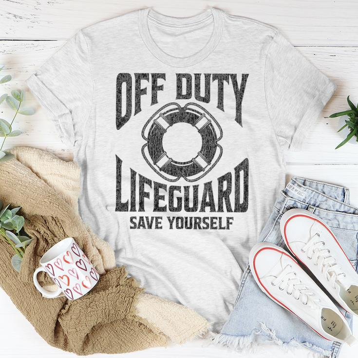 Off Duty Lifeguard Save Yourself Lifeguard For & Women Women T-shirt Unique Gifts