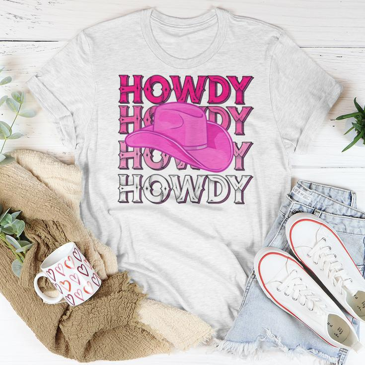 Pink Howdy Cowgirl Western Country Rodeo Awesome Cute Women T-shirt Unique Gifts
