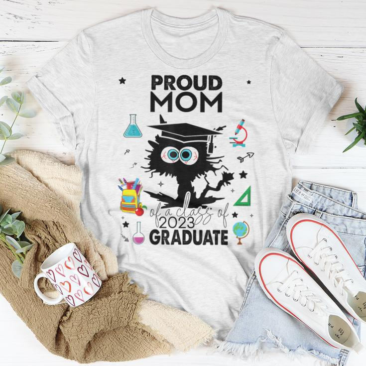 Proud Mom Of A Class Of 2023 Graduate Cool Black Cat Women T-shirt Unique Gifts