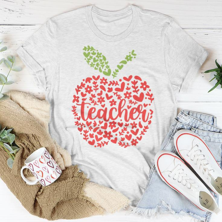 Proud Teacher Apple Shape Teacher Job Pride Women T-shirt Unique Gifts