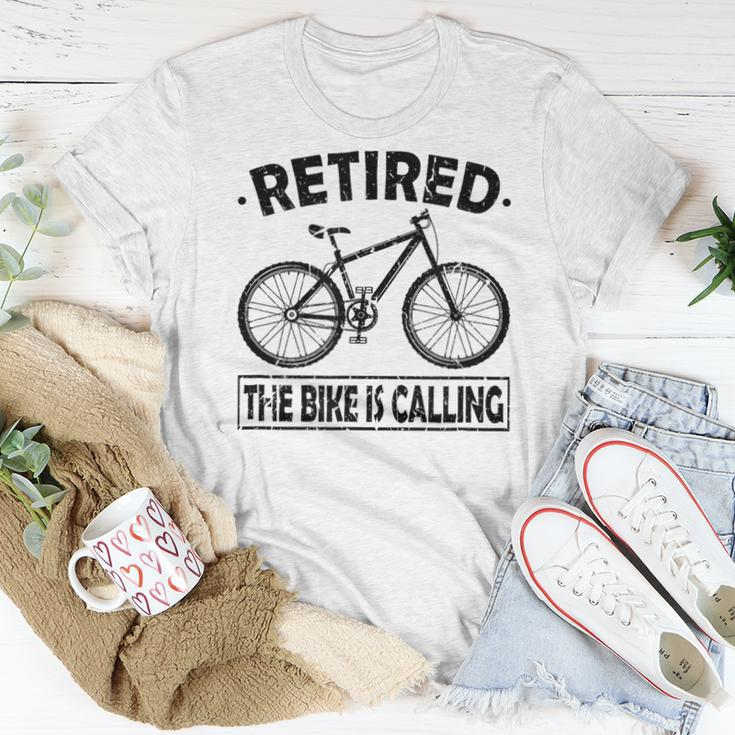 Retired The Bike Is Calling Bike Riding Cycling Retirement Women T-shirt Unique Gifts