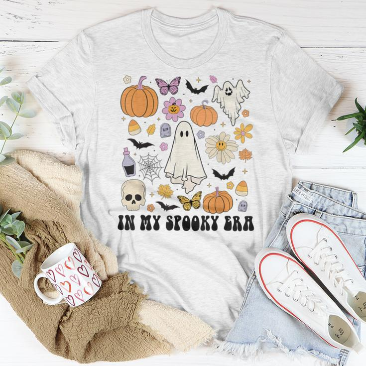 Retro Fall Halloween In My Spooky Era Cute Ghost Pumpkin Women T-shirt Unique Gifts