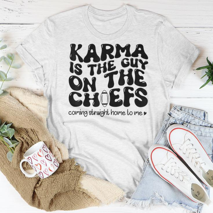 Retro Groovy Karma Is The Guy On The Chief Women T-shirt Unique Gifts