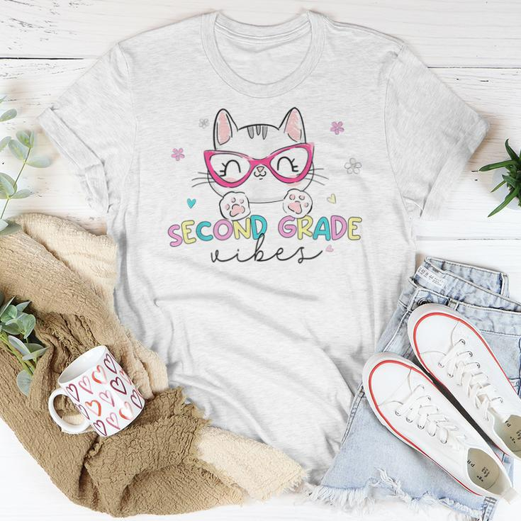 Second 2Nd Grade Vibes Back To School Cute Cat For Girls Women T-shirt Funny Gifts