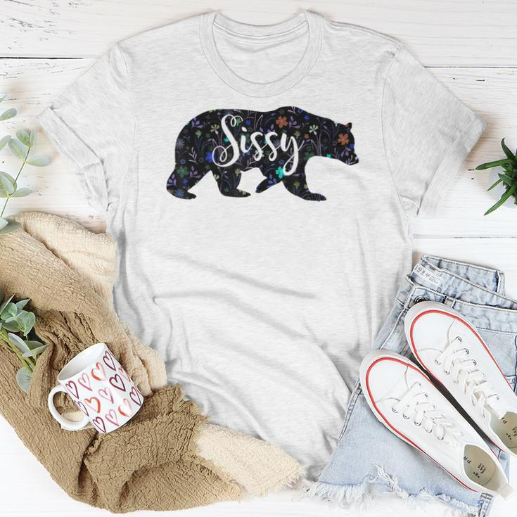 Sissy Sister Bear Floral Flowers Pattern Women T-shirt Unique Gifts