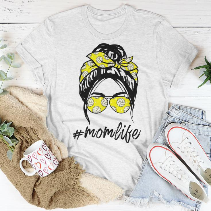 Softball Mom Life Leopard And Messy Bun Women T-shirt Unique Gifts