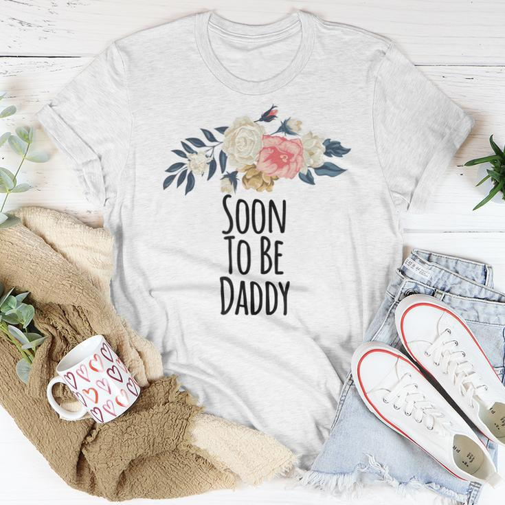Soon To Be Daddy Floral Flowers Mom Women T-shirt Unique Gifts