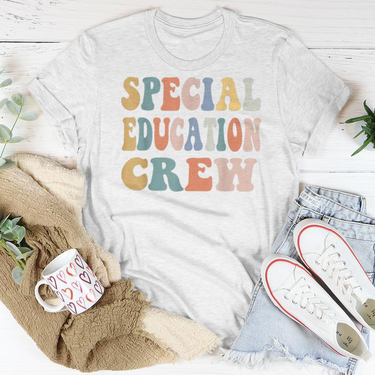 Special Education Crew Groovy Sped Squad Team Teachers Women T-shirt Unique Gifts