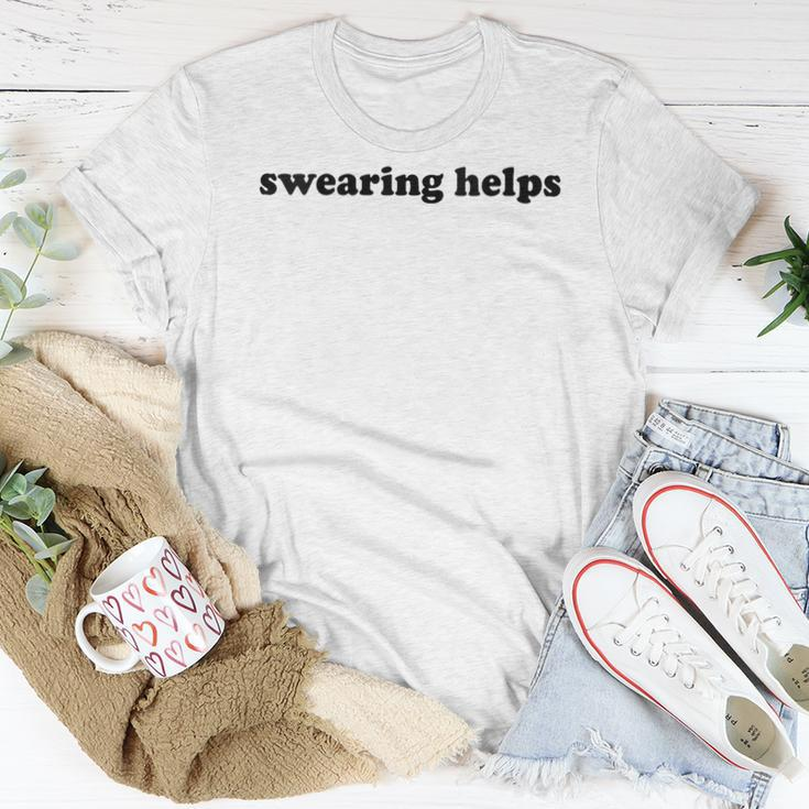 Swearing Helps Sarcastic Humor For Women T-shirt Funny Gifts