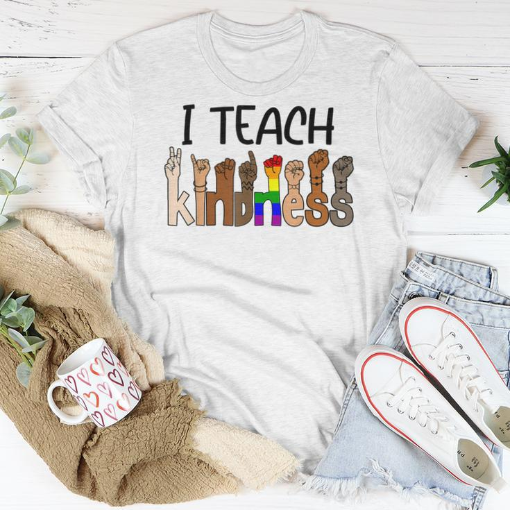 I Teach Kindness Asl Kindness Day Be Kind Anti Bullying Women T-shirt Unique Gifts
