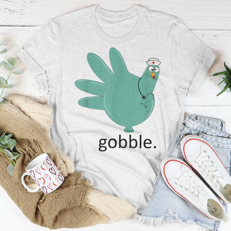Turkey Gobble Glove Thanksgivin Nurse Medical Thankful Nurse Women T-shirt Funny Gifts