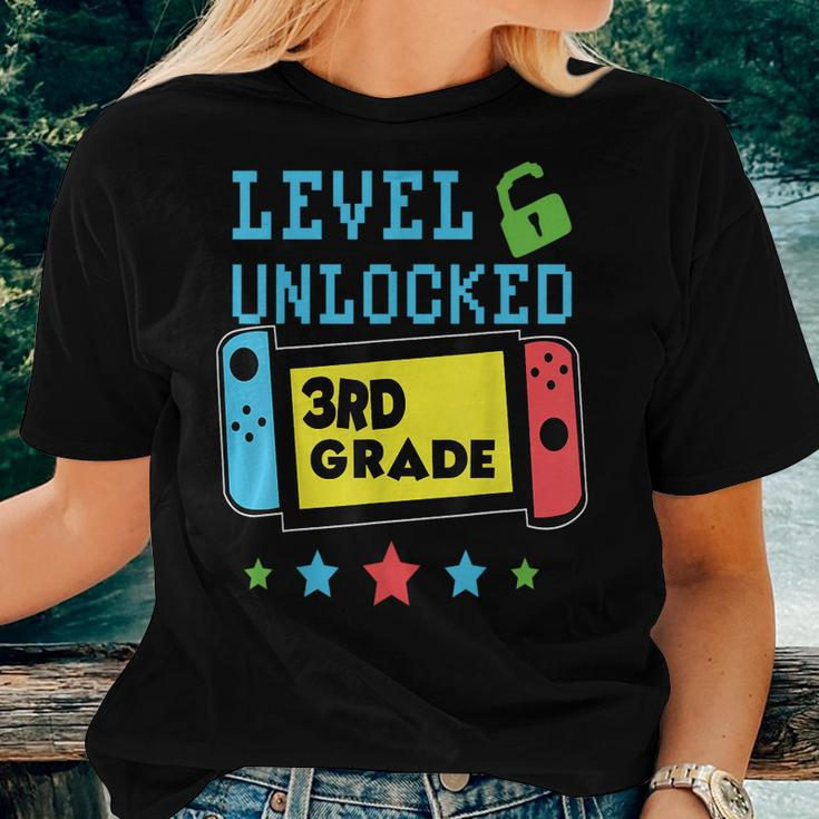 3Rd Grade Level Unlocked Gamer First Day Of School Boys Women T-shirt Gifts for Her