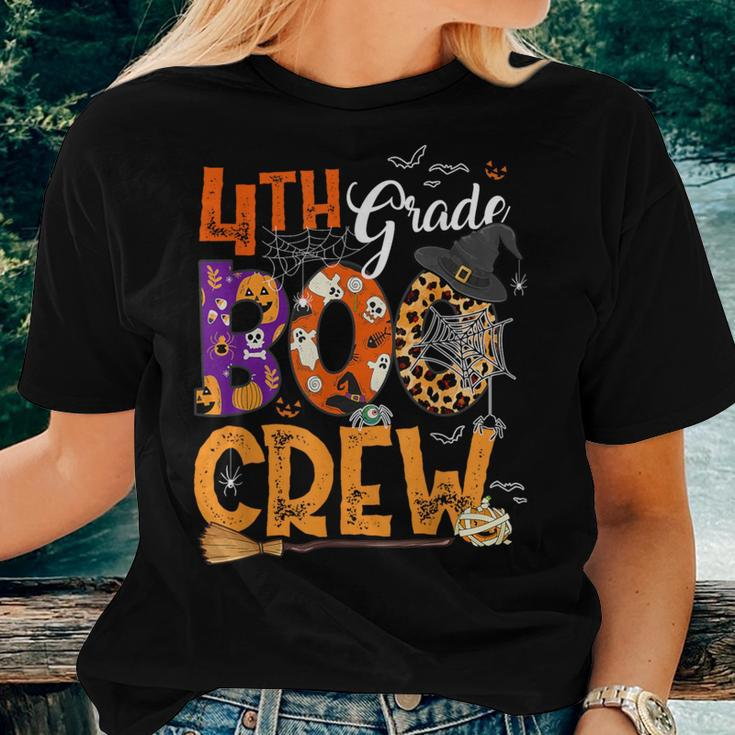 4Th Grade Boo Crew Teacher Student Halloween Costume 2023 Women T-shirt Gifts for Her