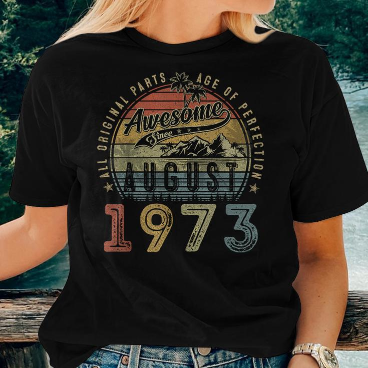 50 Year Old Awesome Since August 1973 50Th Birthday Women T-shirt Gifts for Her