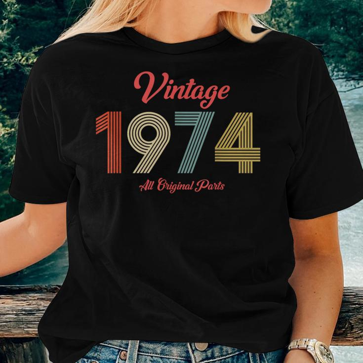 50Th Birthday Vintage1974 Retro Women T-shirt Gifts for Her