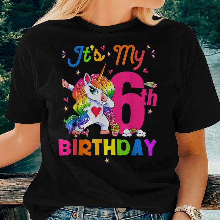 6 Years Old Unicorn It's My 6Th Birthday Girl Party Women T-shirt Gifts for Her