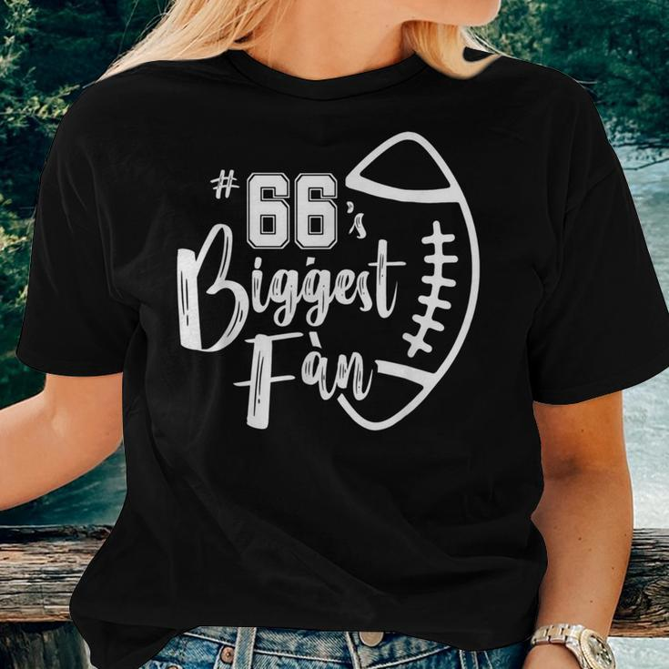66'S Biggest Fan Football Mom Dad Brother Sister Women T-shirt Gifts for Her