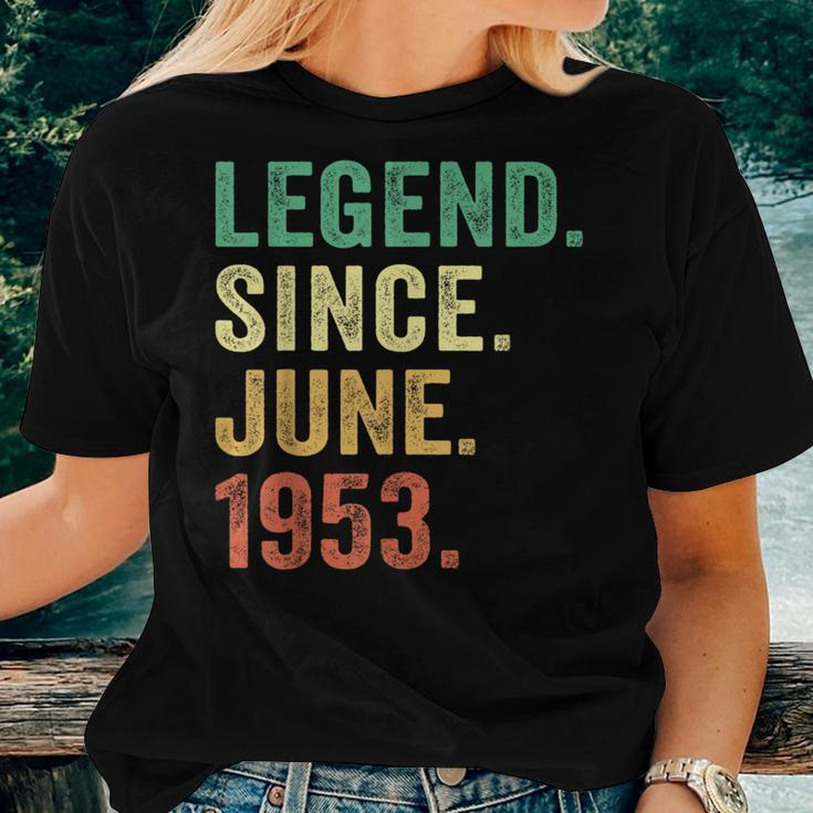 70 Years Old 70Th Birthday Men Legend Since June 1953 Women T-shirt Gifts for Her