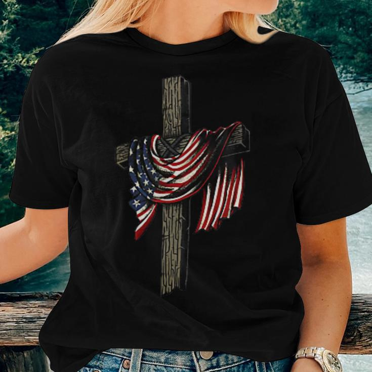 American By Birth Christian By Choice Dad By The Grace Women T-shirt Gifts for Her