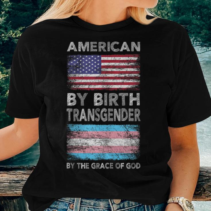 American By Birth Transgender By The Grace Of God Transgender Women T-shirt Gifts for Her