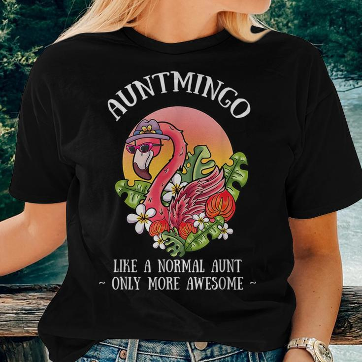 Auntmingo Aunt Flamingo Lover Auntie Flamingo Women T-shirt Gifts for Her