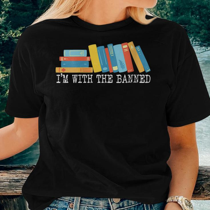 Im With The Banned Books I Read Banned Books Lovers Women T-shirt Gifts for Her
