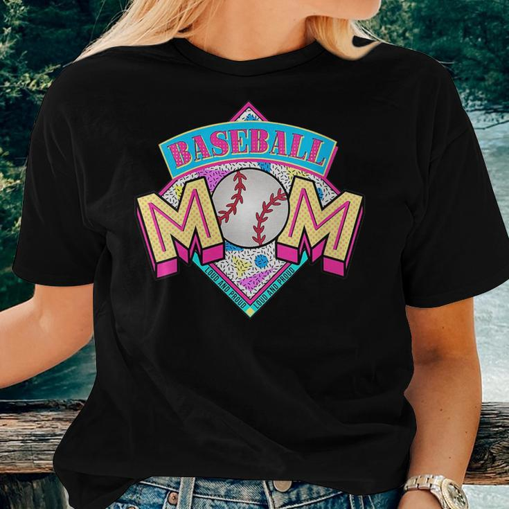 Baseball Mom Retro 80S 90S Baseball Mama For Mom Women T-shirt Gifts for Her