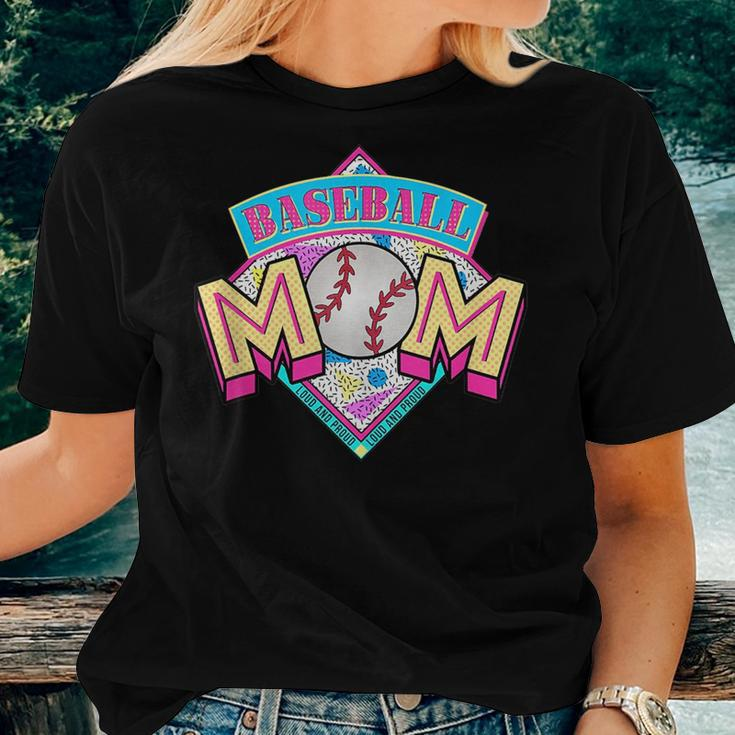 Baseball Mom Retro 80S 90S Baseball Mama For Mom Women T-shirt Gifts for Her