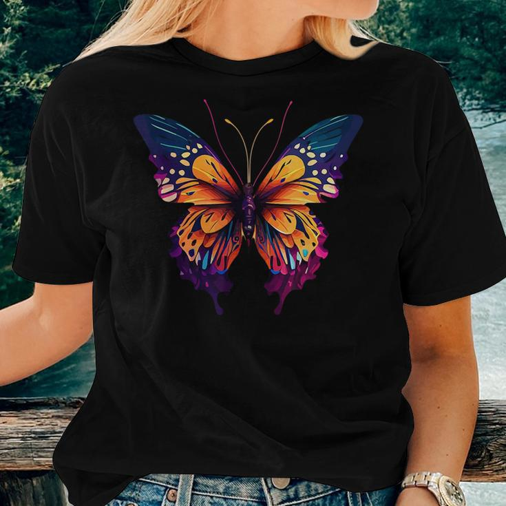 Beautiful Watercolor Butterfly Graphic Women T-shirt Gifts for Her