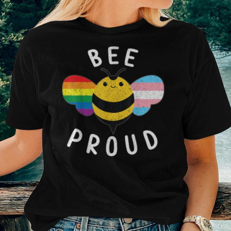 Bee Proud Pride Lgbt Transgender Gay Pride Women T-shirt Crewneck Gifts for Her
