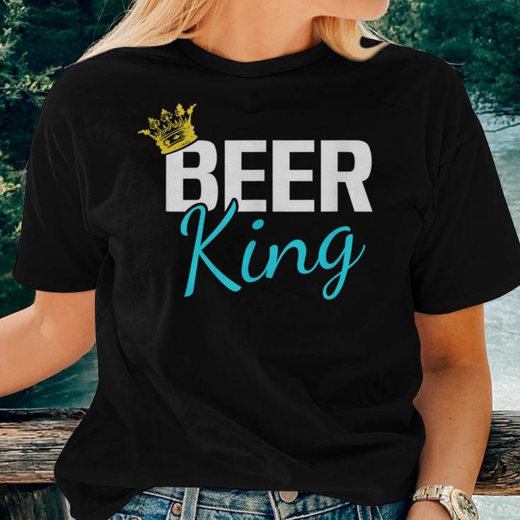 Beer King Drinking Party Student College Alcohol Women T-shirt Gifts for Her