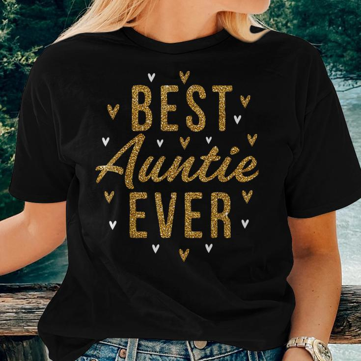 Best Auntie Ever Gifts Cute Love Heart Print Aunt Women T-shirt Gifts for Her