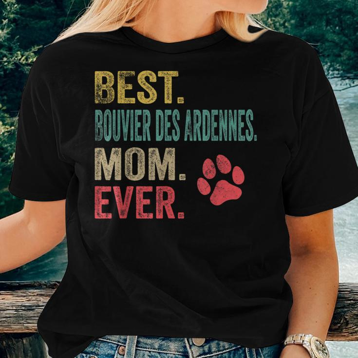 Best Bouvier Des Ardennes Mom Ever Vintage Mother Dog Lover Women T-shirt Gifts for Her