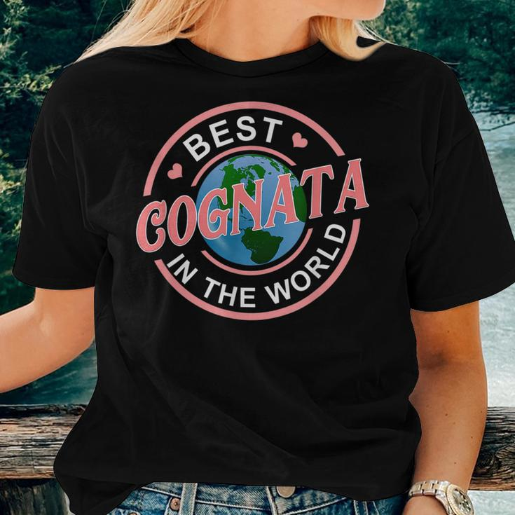 Best Cognata In The World Italian Sister In Law Women T-shirt Crewneck Gifts for Her