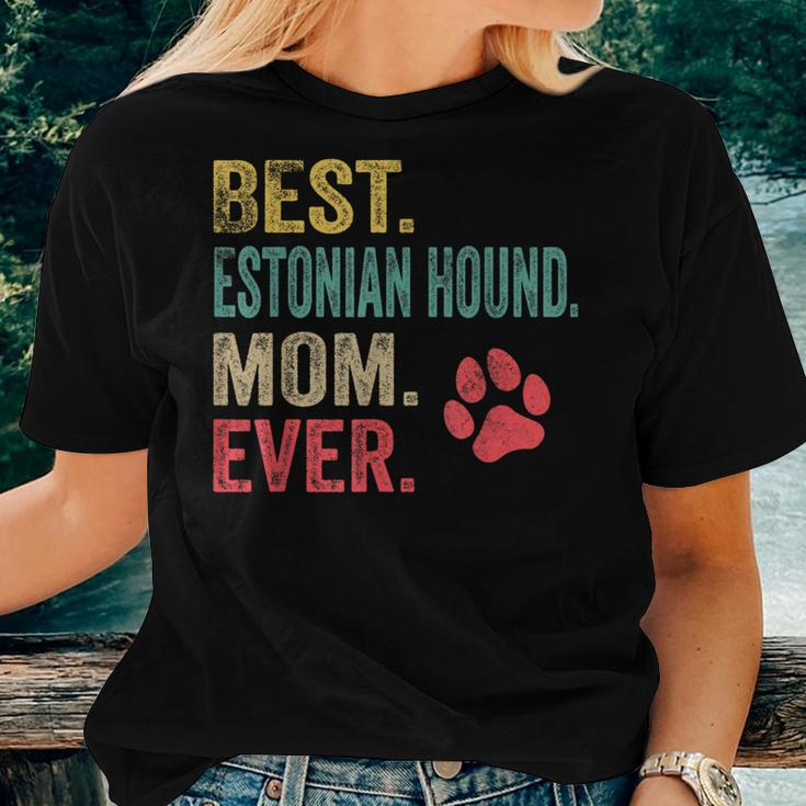 Best Estonian Hound Mom Ever Vintage Mother Dog Lover Women T-shirt Gifts for Her