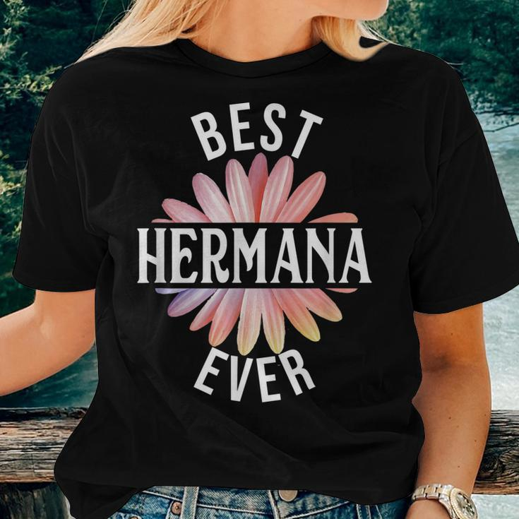 Best Hermana Ever Spanish Sister Daisy Flower Women T-shirt Gifts for Her