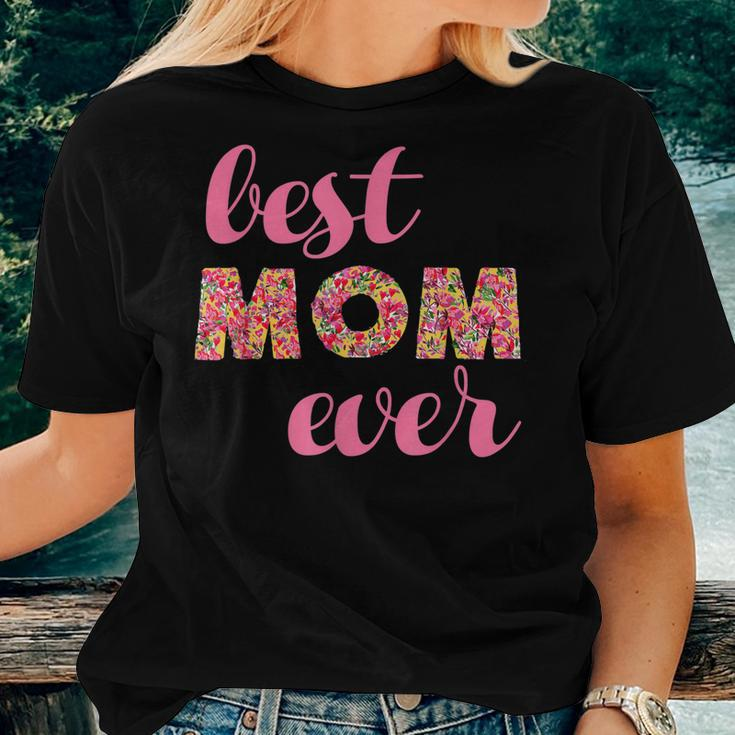 Best Mom Ever Womens Floral Women T-shirt Gifts for Her