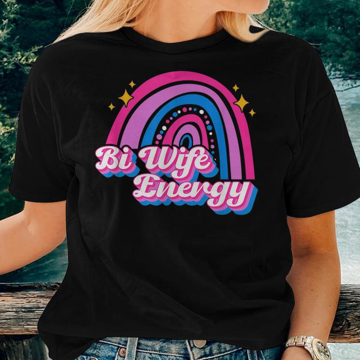 Bi Wife Energy Bisexual Pride Bisexual Flag Lgbtq Support Women T-shirt Gifts for Her