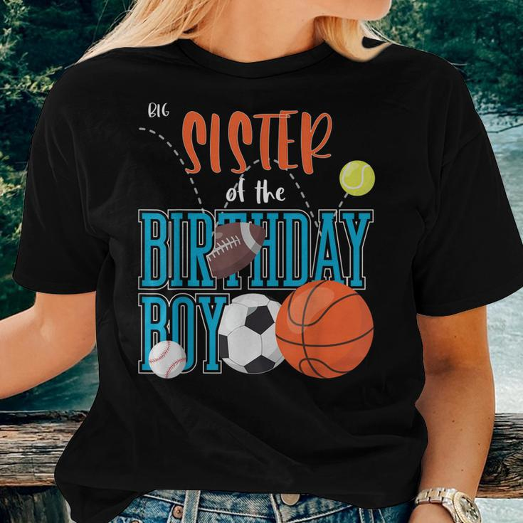 Big Sister Of The Birthday Boy Sports Matching Family Women T-shirt Gifts for Her