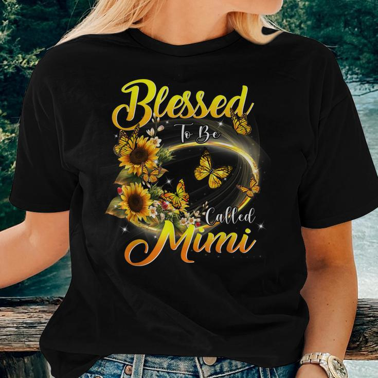 Blessed To Be Called Mimi Sunflower Lovers Grandma Women T-shirt Gifts for Her