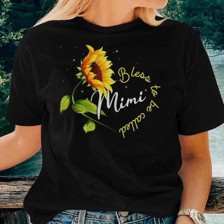 Blessed To Be Called Mimi Sunflower Lovers Grandma Women T-shirt Gifts for Her